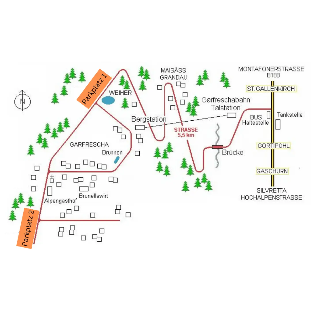 Anfahrt Maisäß Garfrescha
